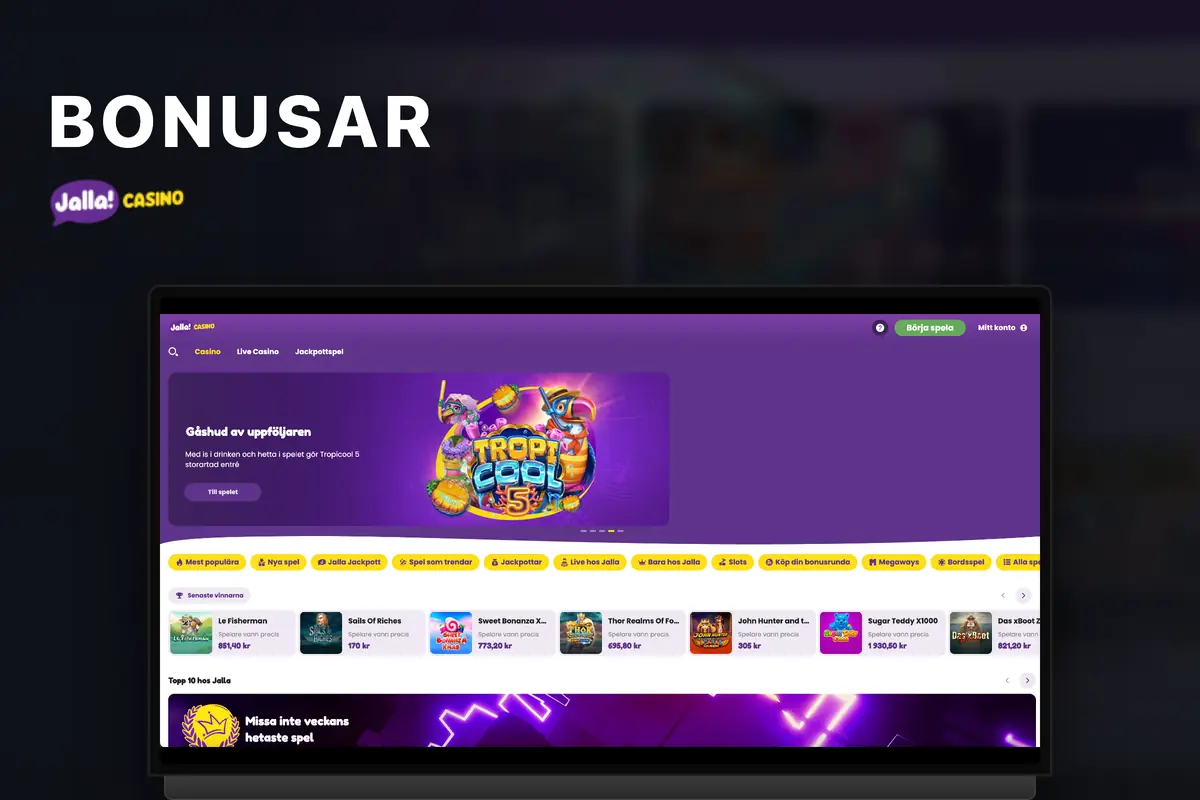 Bonusar och fria spins hos Jalla Casino